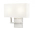 Z-Lite Saxon 2 Light Wall Sconce in Brushed Nickel Finish Model: 815-2S-BN