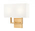 Z-Lite Saxon 2 Light Wall Sconce in Brushed Nickel Finish Model: 815-2S-BN