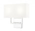 Z-Lite Saxon 2 Light Wall Sconce in Brushed Nickel Finish Model: 815-2S-BN