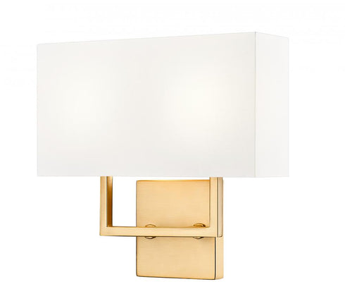 Z-Lite Saxon 2 Light Wall Sconce in Brushed Nickel Finish Model: 815-2S-BN