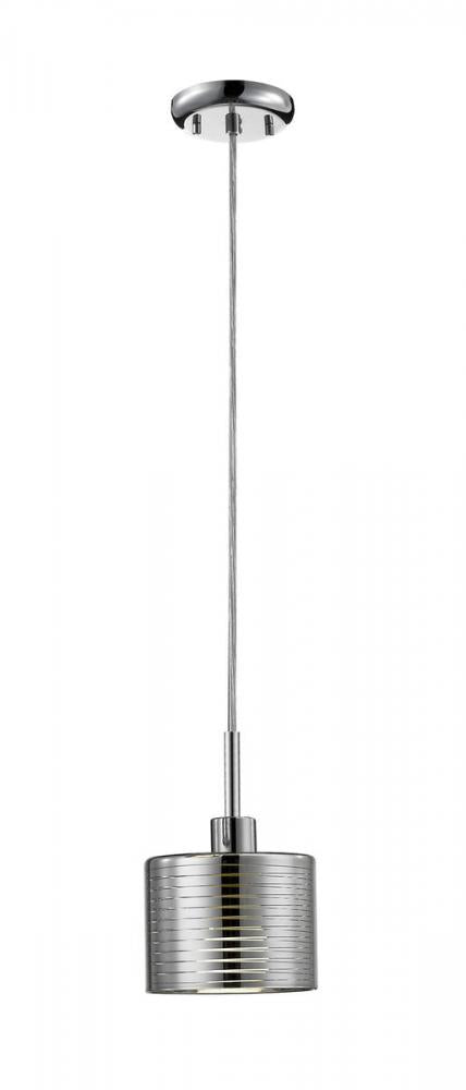 Z-Lite Sempter 1 Light Pendant in Chrome Finish Model: 911MP3