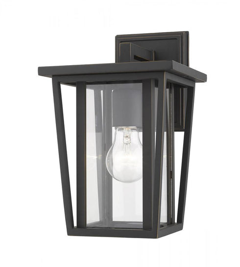 Z-Lite Seoul 1 Light Outdoor Wall Light in Black Finish Model: 571S-BK
