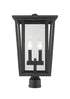 Z-Lite Seoul 2 Light Outdoor Post Mount Fixture in Black Finish Model: 571PHBR-BK
