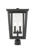 Z-Lite Seoul 2 Light Outdoor Post Mount Fixture in Black Finish Model: 571PHBR-BK
