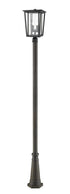 Z-Lite Seoul 2 Light Outdoor Post Mounted Fixture in Black Finish Model: 571PHBR-519P-BK