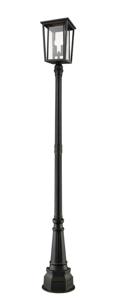 Z-Lite Seoul 2 Light Outdoor Post Mounted Fixture in Black Finish Model: 571PHBR-564P-BK
