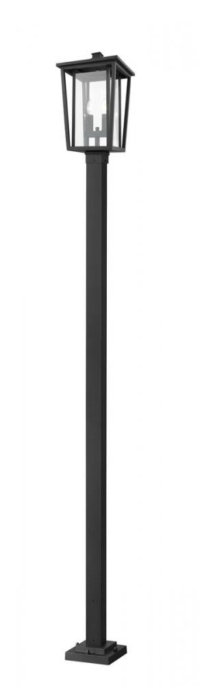 Z-Lite Seoul 2 Light Outdoor Post Mounted Fixture in Black Finish Model: 571PHBS-536P-BK