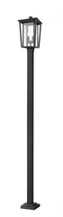 Z-Lite Seoul 2 Light Outdoor Post Mounted Fixture in Black Finish Model: 571PHBS-536P-BK