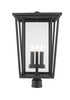 Z-Lite Seoul 3 Light Outdoor Post Mount Fixture in Black Finish Model: 571PHXLR-BK