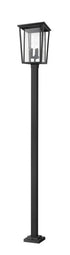 Z-Lite Seoul 3 Light Outdoor Post Mounted Fixture in Black Finish Model: 571PHXLS-536P-BK