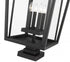 Z-Lite Seoul 4 Light Outdoor Pier Mounted Fixture in Black Finish Model: 571PHXXLS-SQPM-BK
