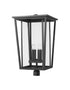 Z-Lite Seoul 4 Light Outdoor Post Mount Fixture in Black Finish Model: 571PHXXLR-BK