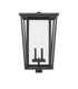 Z-Lite Seoul 4 Light Outdoor Post Mount Fixture in Black Finish Model: 571PHXXLS-BK