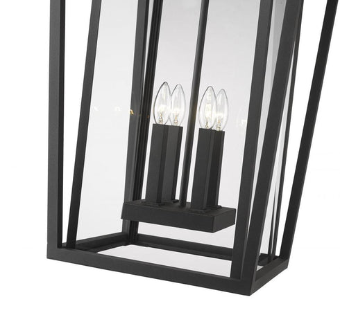 Z-Lite Seoul 4 Light Outdoor Wall Light in Black Finish Model: 571XXL-BK