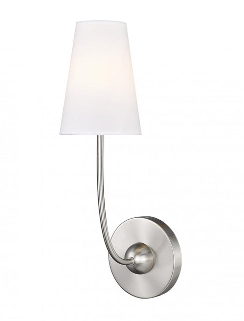 Z-Lite Shannon 1 Light Wall Sconce in Brushed Nickel Finish Model: 3040-1S-BN