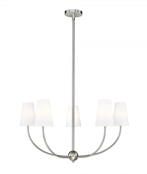 Z-Lite Shannon 5 Light Chandelier in Brushed Nickel Finish Model: 3040-32BN