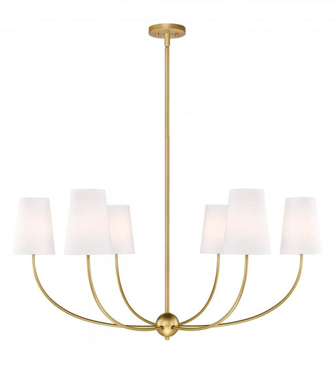 Z-Lite Shannon 6 Light Chandelier in Brushed Nickel Finish Model: 3040-42BN