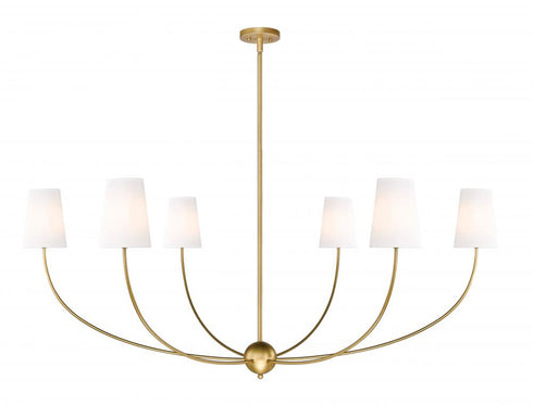 Z-Lite Shannon 6 Light Chandelier in Brushed Nickel Finish Model: 3040-62BN