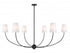 Z-Lite Shannon 6 Light Chandelier in Brushed Nickel Finish Model: 3040-62BN