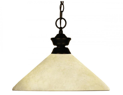 Z-Lite Shark 1 Light Pendant in Brushed Nickel Finish Model: 100701BN-AMO14