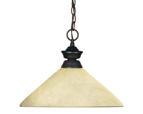 Z-Lite Shark 1 Light Pendant in Brushed Nickel Finish Model: 100701BN-AMO14