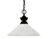 Z-Lite Shark 1 Light Pendant in Brushed Nickel Finish Model: 100701BN-AMO14