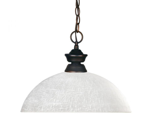 Z-Lite Shark 1 Light Pendant in Brushed Nickel Finish Model: 100701BN-DMO14