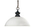 Z-Lite Shark 1 Light Pendant in Brushed Nickel Finish Model: 100701BN-DMO14