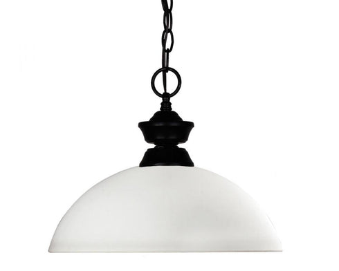 Z-Lite Shark 1 Light Pendant in Brushed Nickel Finish Model: 100701BN-DMO14