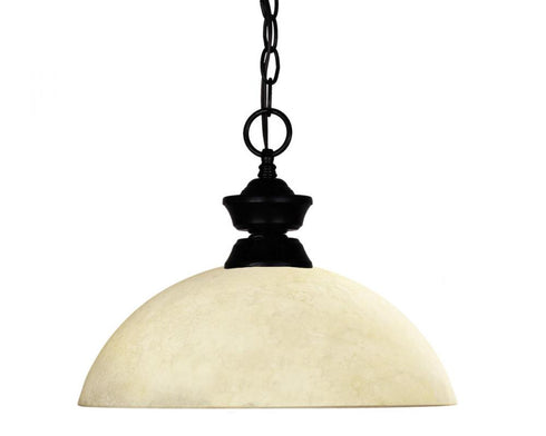 Z-Lite Shark 1 Light Pendant in Brushed Nickel Finish Model: 100701BN-DMO14