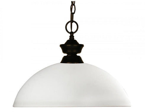 Z-Lite Shark 1 Light Pendant in Brushed Nickel Finish Model: 100701BN-DMO14
