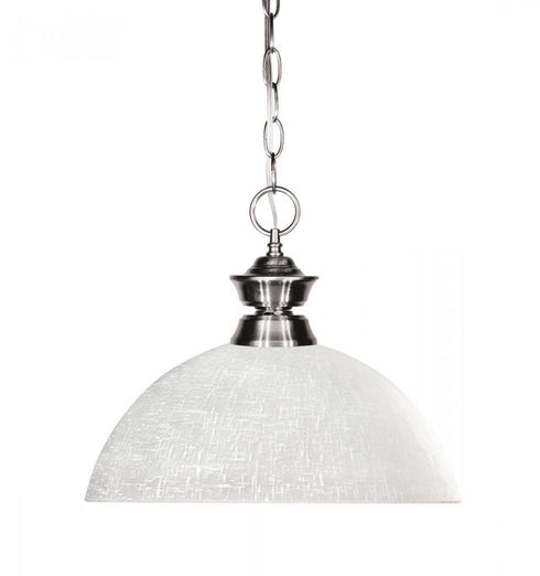 Z-Lite Shark 1 Light Pendant in Brushed Nickel Finish Model: 100701BN-DMO14