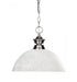 Z-Lite Shark 1 Light Pendant in Brushed Nickel Finish Model: 100701BN-DMO14