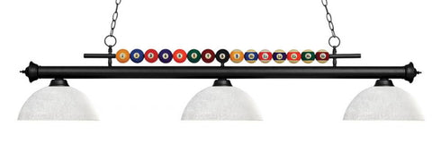 Z-Lite Shark 3 Light Billiard in Brushed Nickel Finish Model: 170BN-DGM14