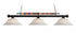 Z-Lite Shark 3 Light Billiard in Brushed Nickel Finish Model: 170BN-GM16
