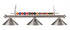 Z-Lite Shark 3 Light Billiard in Brushed Nickel Finish Model: 170BN-MBN