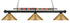 Z-Lite Shark 3 Light Billiard in Brushed Nickel Finish Model: 170BN-MBN