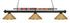 Z-Lite Shark 3 Light Billiard in Brushed Nickel Finish Model: 170BN-MBN