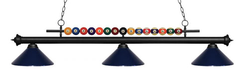 Z-Lite Shark 3 Light Billiard in Brushed Nickel Finish Model: 170BN-MBN