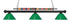 Z-Lite Shark 3 Light Billiard in Brushed Nickel Finish Model: 170BN-PGR