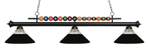 Z-Lite Shark 3 Light Billiard in Brushed Nickel Finish Model: 170BN-RBN
