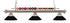 Z-Lite Shark 3 Light Billiard in Brushed Nickel Finish Model: 170BN-RBN