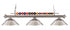 Z-Lite Shark 3 Light Billiard in Brushed Nickel Finish Model: 170BN-SBN