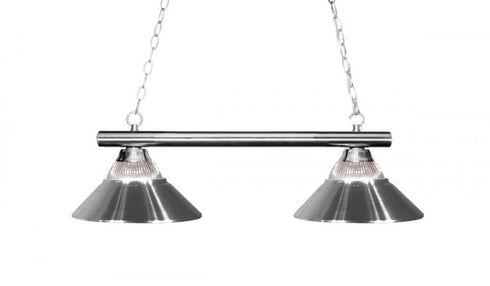 Z-Lite Sharp Shooter 2 Light Billiard in Chrome Finish Model: 155-2CH-MSG
