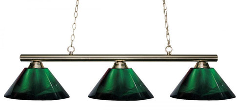 Z-Lite Sharp Shooter 3 Light Billiard in Brushed Nickel Finish Model: 155-3BN-ARG