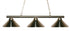 Z-Lite Sharp Shooter 3 Light Billiard in Brushed Nickel Finish Model: 155-3BN-MBN
