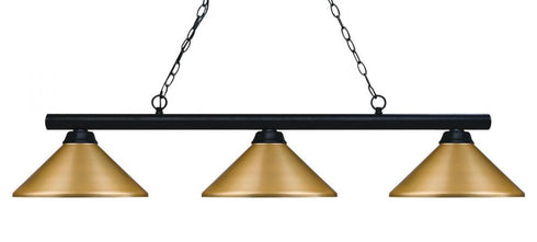 Z-Lite Sharp Shooter 3 Light Billiard in Brushed Nickel Finish Model: 155-3BN-MBN