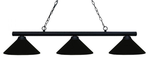 Z-Lite Sharp Shooter 3 Light Billiard in Brushed Nickel Finish Model: 155-3BN-MBN