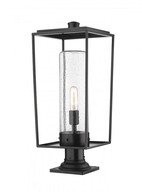 Z-Lite Sheridan 1 Light Outdoor Pier Mounted Fixture in Black Finish Model: 594PHBR-533PM-BK
