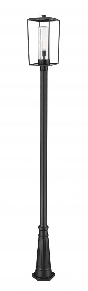 Z-Lite Sheridan 1 Light Outdoor Post Mounted Fixture in Black Finish Model: 594PHBR-519P-BK